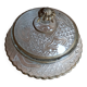 antique glass bowl with lid