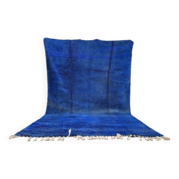 Tapis marocain bleu en laine 200cmx300cm