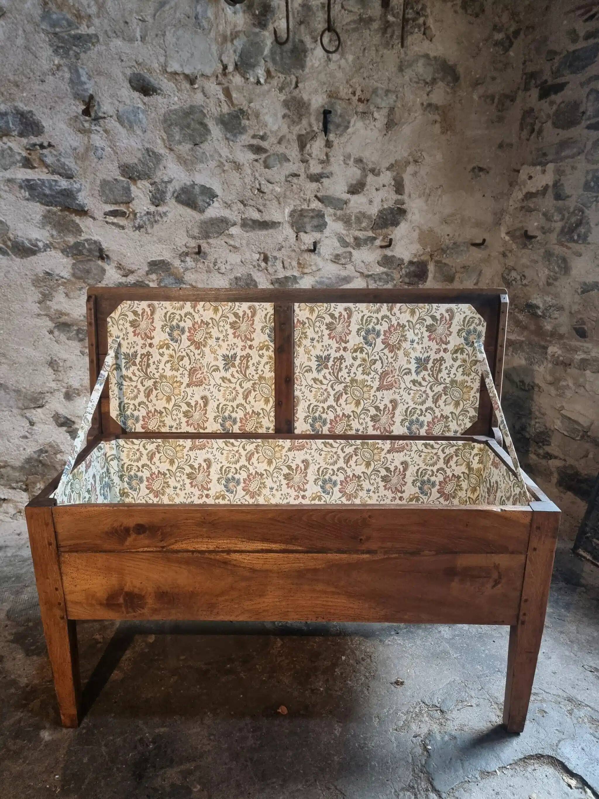 Old oak storage chest or flour bin