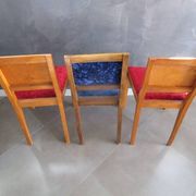 3 antique art deco chairs