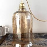 Vintage glass bell-shaped pendant light