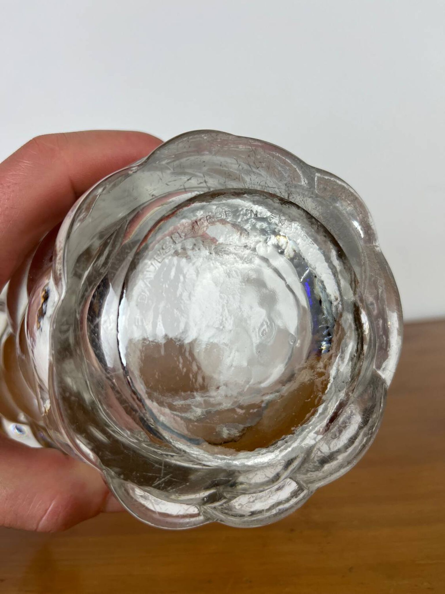 Vase Pierre D’Avesn nid d’abeille art déco signé