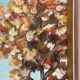Original Swedish Oil on Canvas - "Autumn Tree" by J. Nilsson - Vintage and Framed - 49 × 38 cm