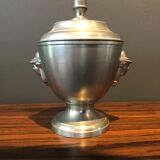 complete set of coffee and tea with milk pot and sugar art Deco in tin