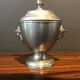 complete set of coffee and tea with milk pot and sugar art Deco in tin