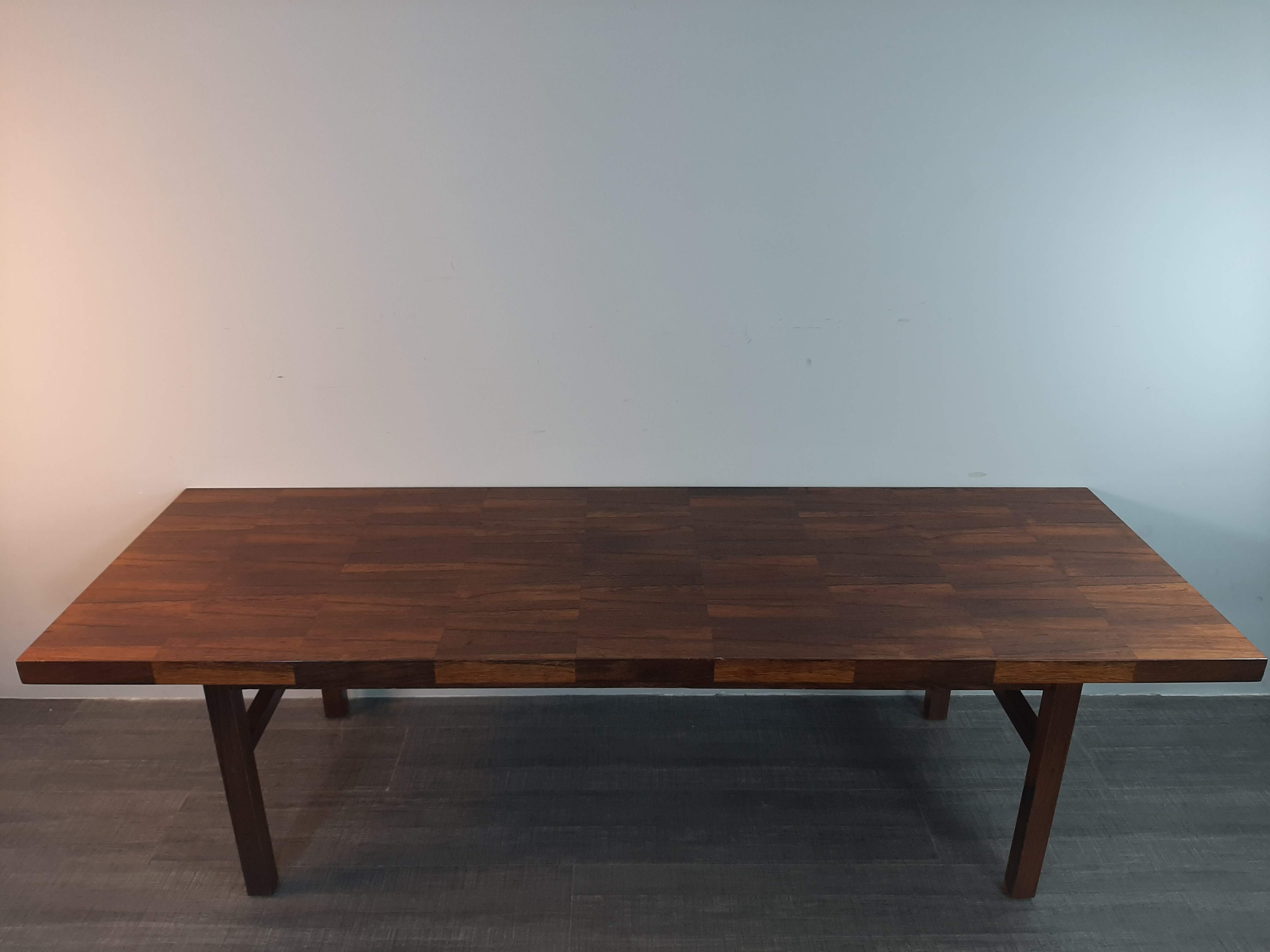Large Table Bass in Palissandre, Vintage Scandinavian 1960s