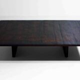 Large bamboo & wengé coffee table by Axel Vervoordt, 1980s