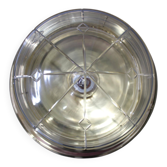 Art Nouveau brass and glass ceiling light, Czechoslovakia, 1930s