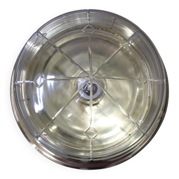 Lustre en laiton et verre Art Nouveau, Tchécoslovaquie, années 1930
