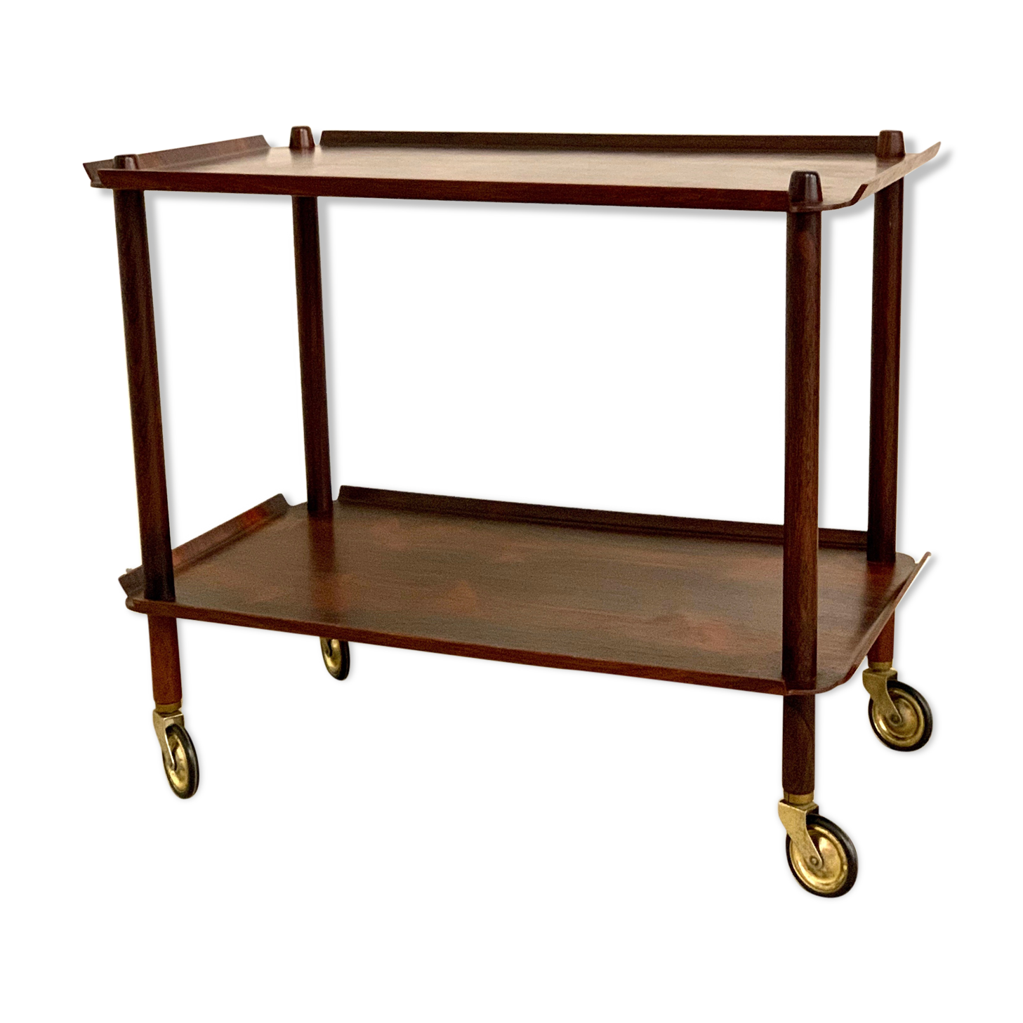 Midcentury Rosewood Serving Cart by Poul Hundevad