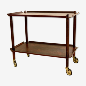 Midcentury Rosewood Serving Cart by Poul Hundevad