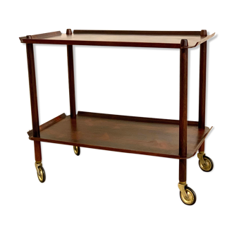 Midcentury Rosewood Serving Cart by Poul Hundevad