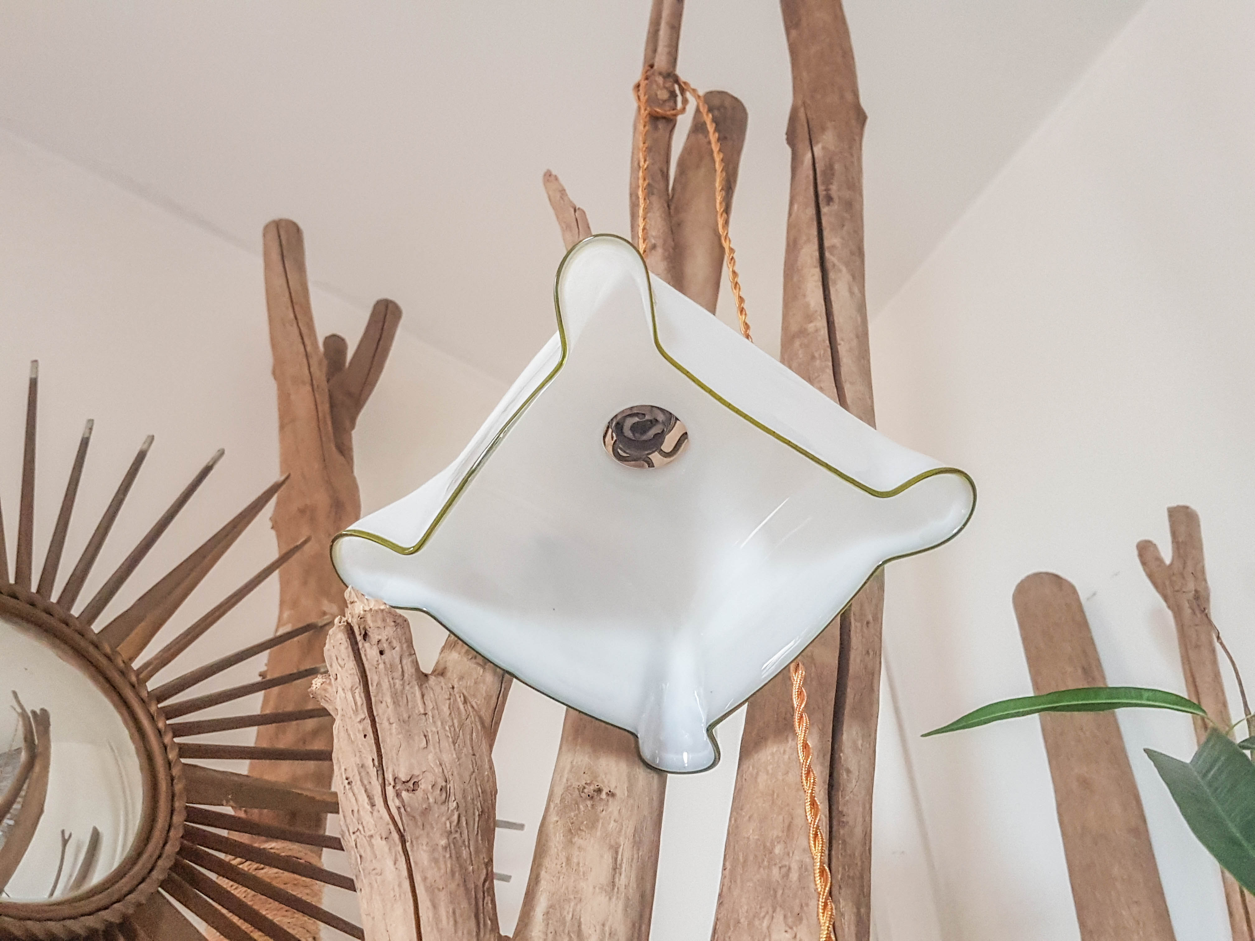 Vintage square hanging lamp