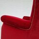 Fauteuil vintage danois en velours rouge cerise, 1960