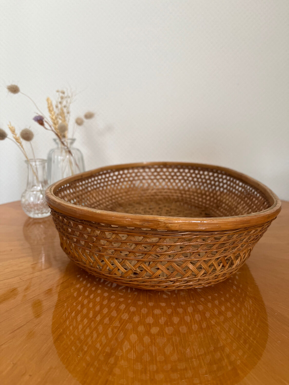 Vintage wicker basket