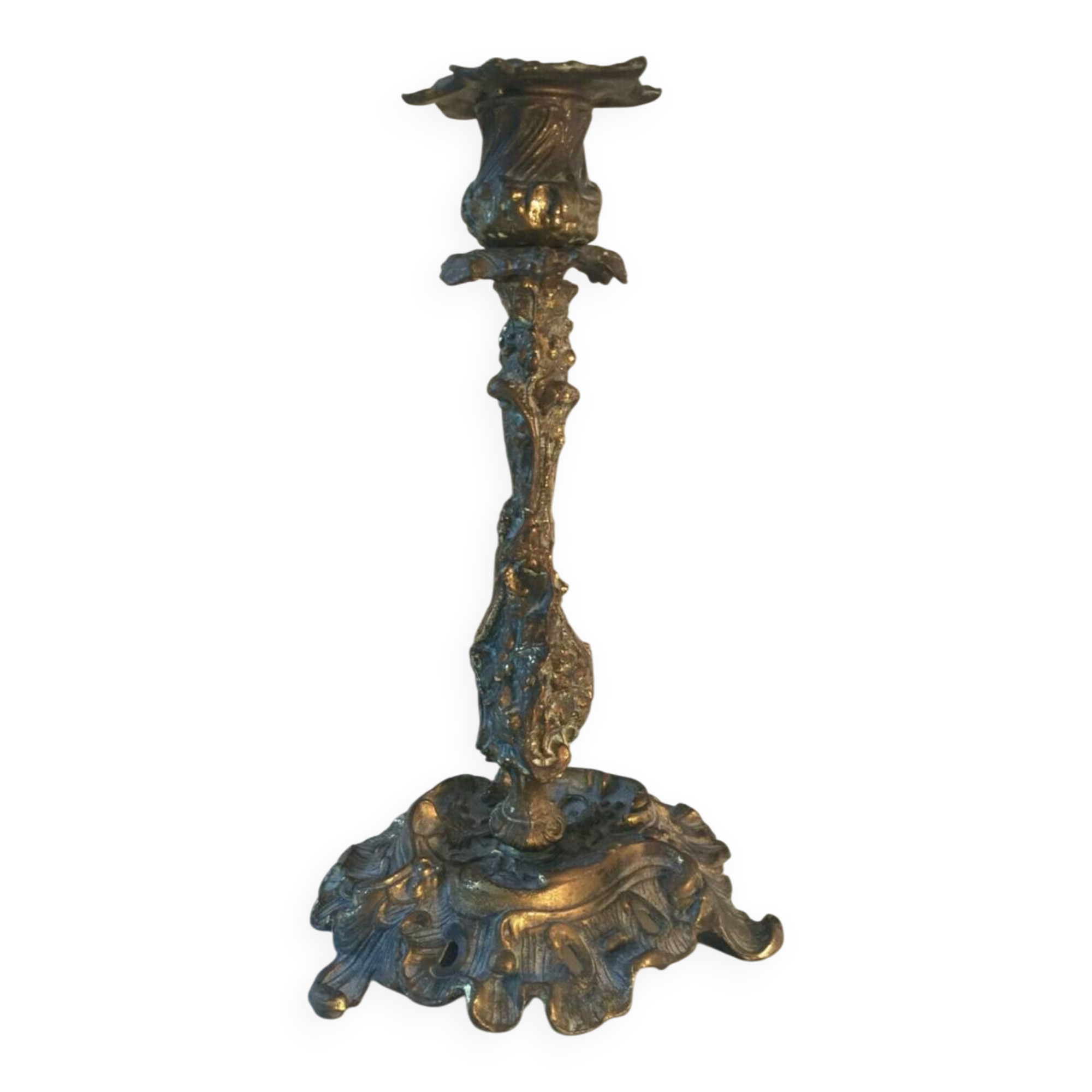 Bougeoir Néo Louis XV bronze vintage