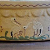 Large Alsatian terrine in ochre terracotta