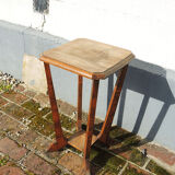 Old art deco style wooden pedestal table