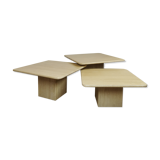 Side tables in travertine 70s