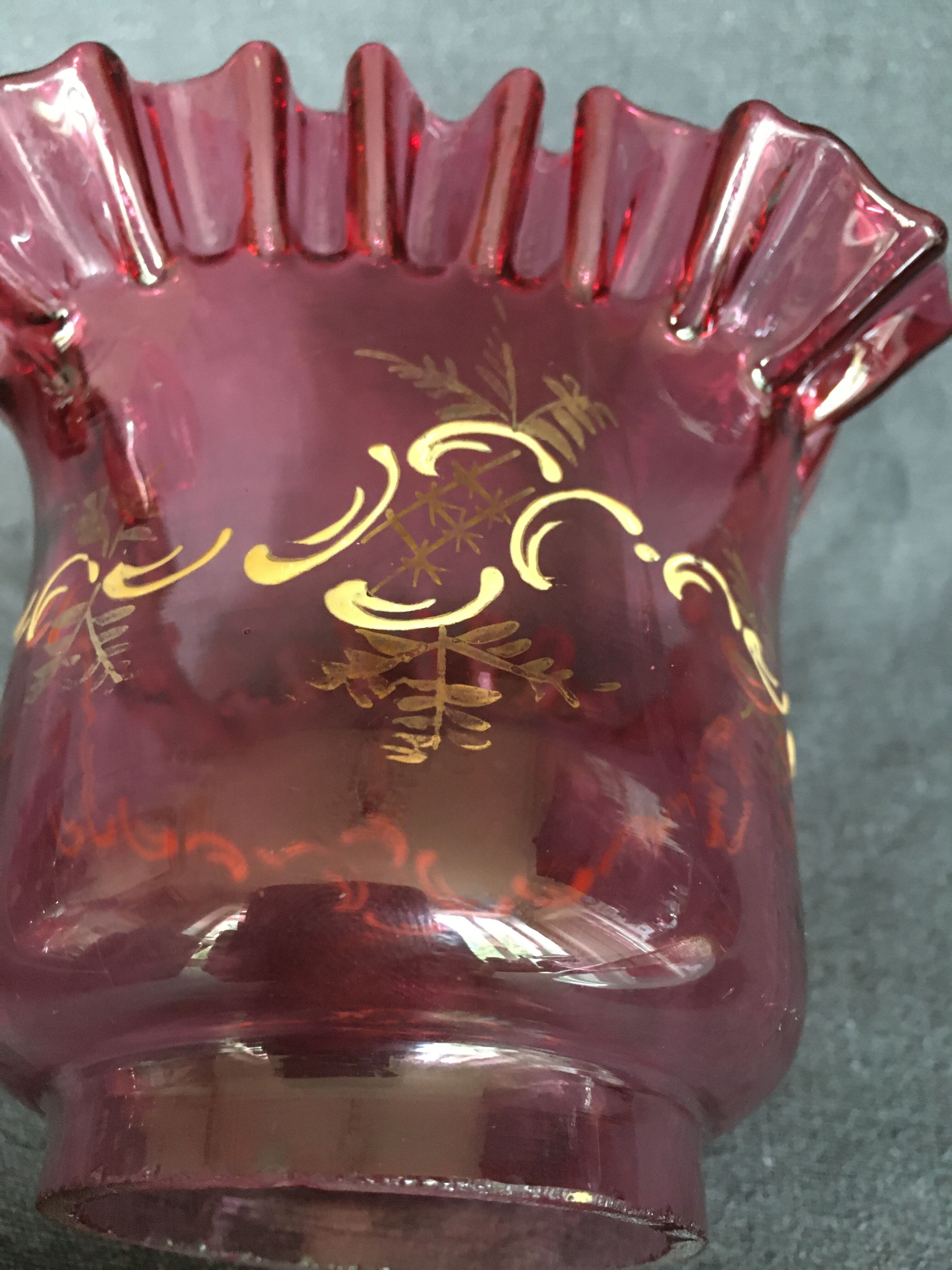 Enamelled red tulips