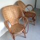 Pair of chestnut armchairs, Dordogne, 60s. Good condition