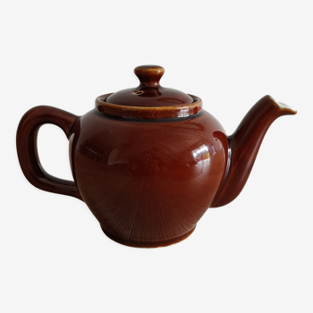 Théière ancienne vintage marron