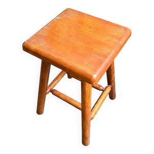 Tabouret en bois foncé