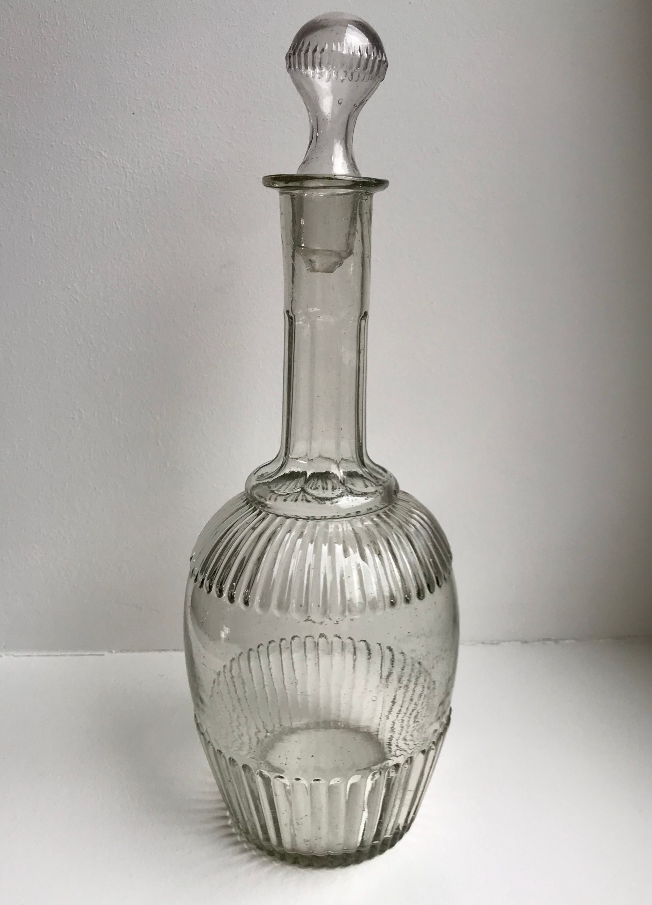50s molded glass decanter