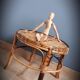 Bamboo stool under plant