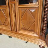 Walnut bookcase, solid walnut display case