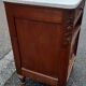 Solid oak and marble bedside tables