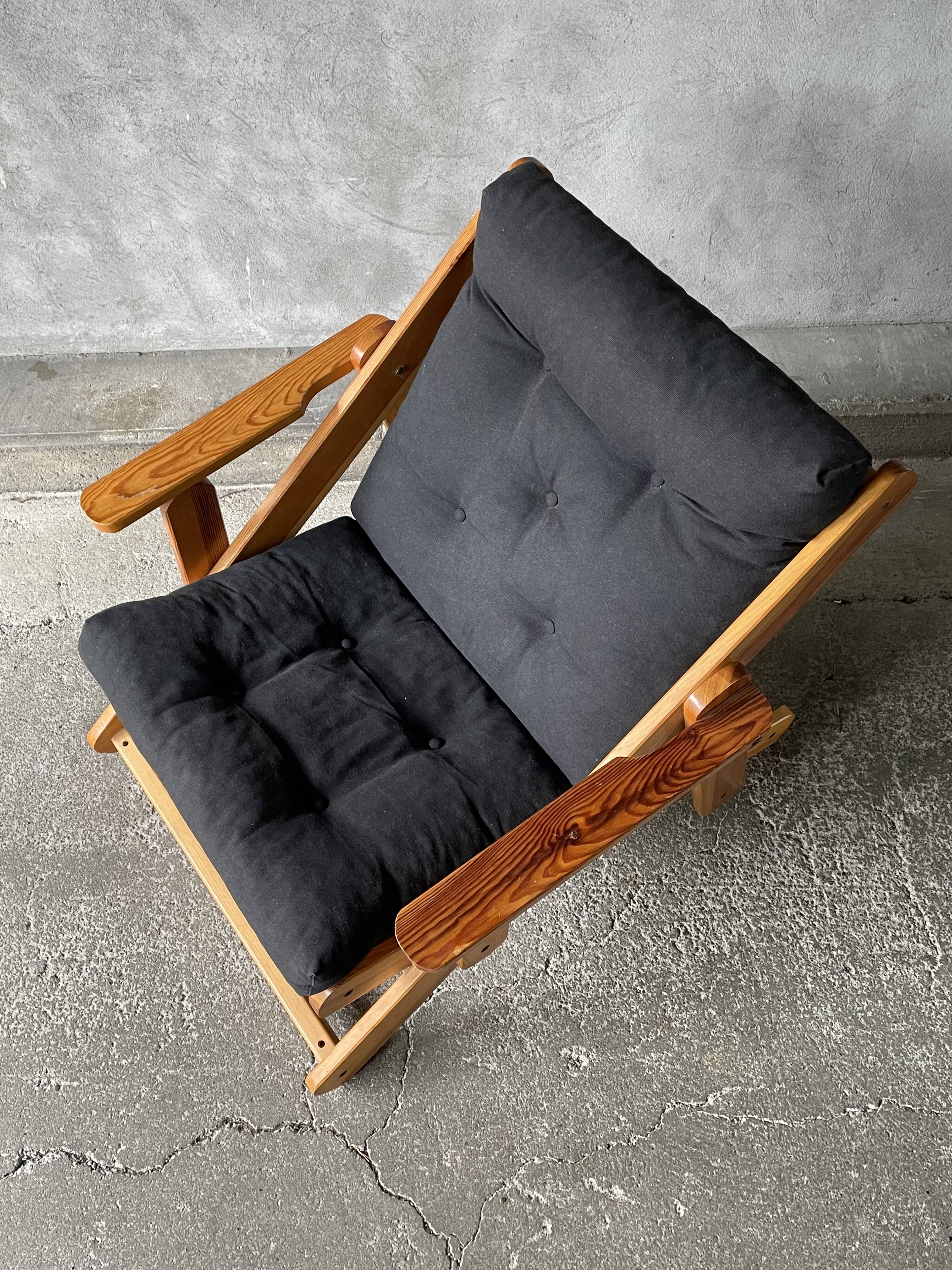 Fauteuil scandinave inclinable et pliable par Gillis Lundgren, 1970s