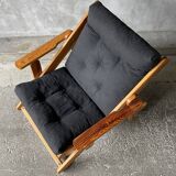 Scandinavian reclining and foldable chair by Gillis Lundgren, 1970s