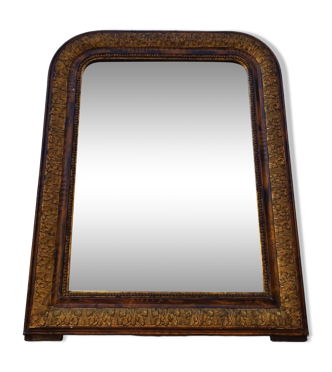 Miroir style Louis Philippe bois, doré vintage