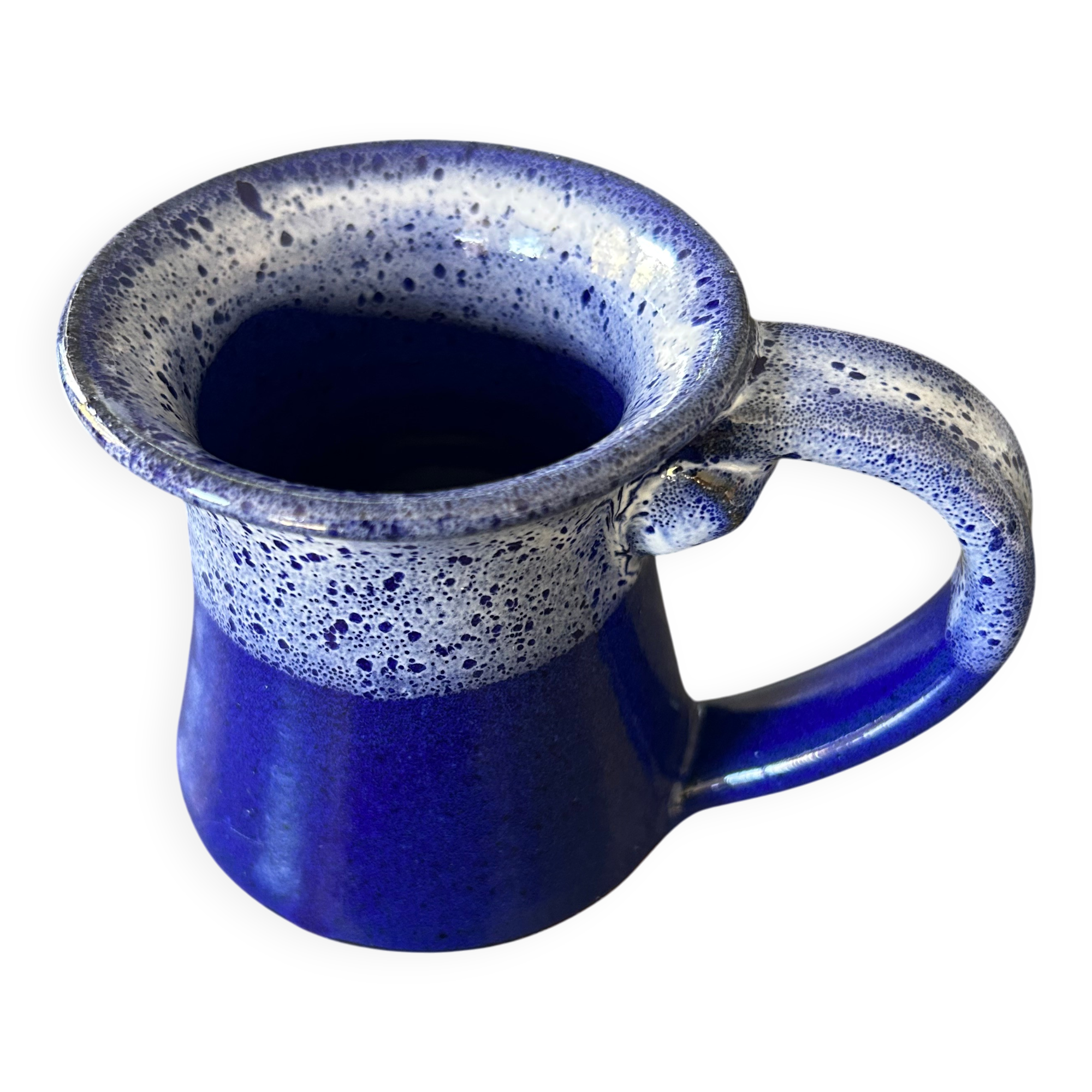 Small enamelled earthenware milk jug