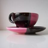 Coffee cup and saucer Vallauris signed Luc