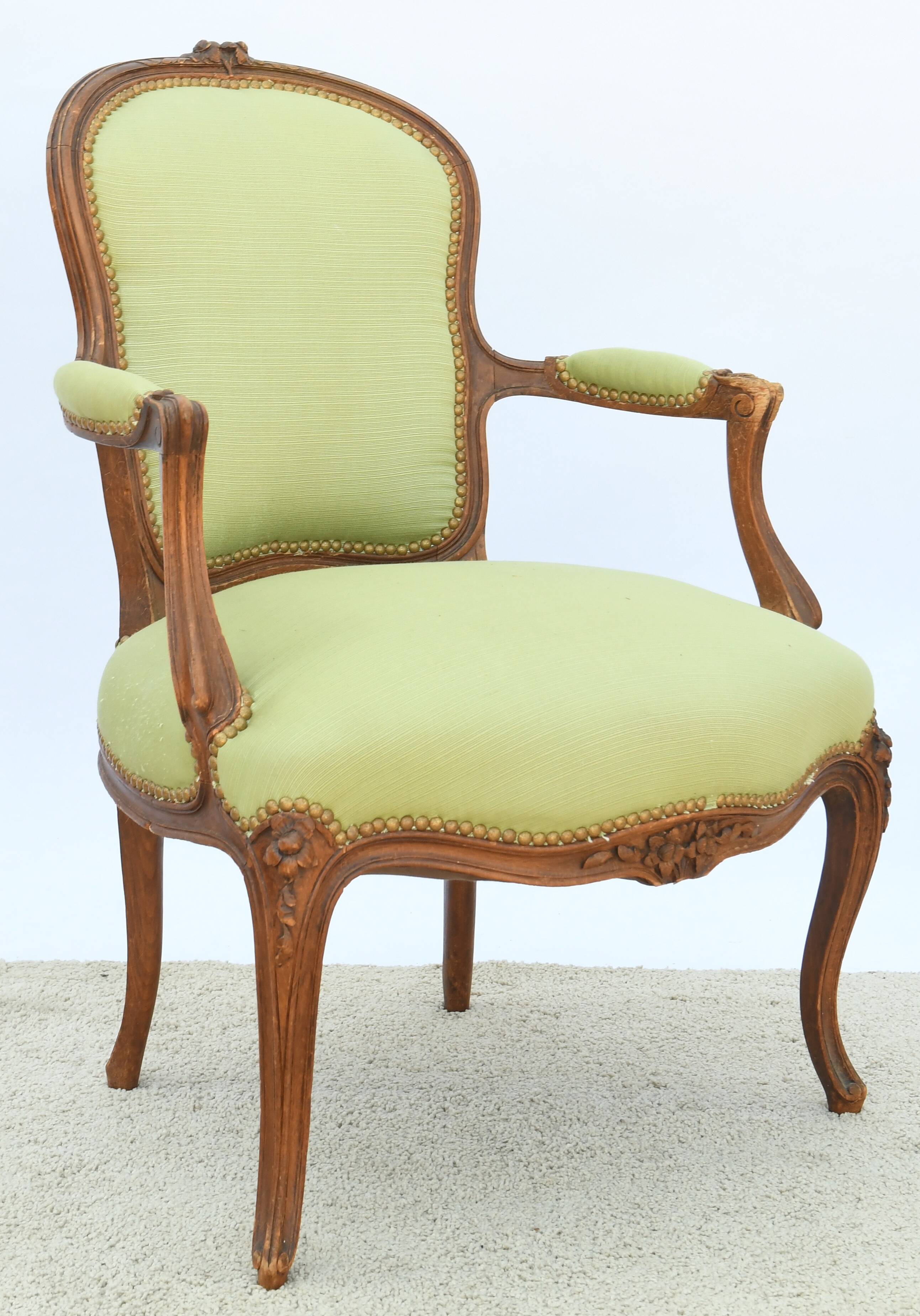 Louis XV style convertible armchair