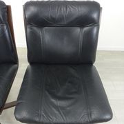 Vintage 1970s leather office armchair Scandinavian design