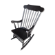Rocking-chair noir vintage