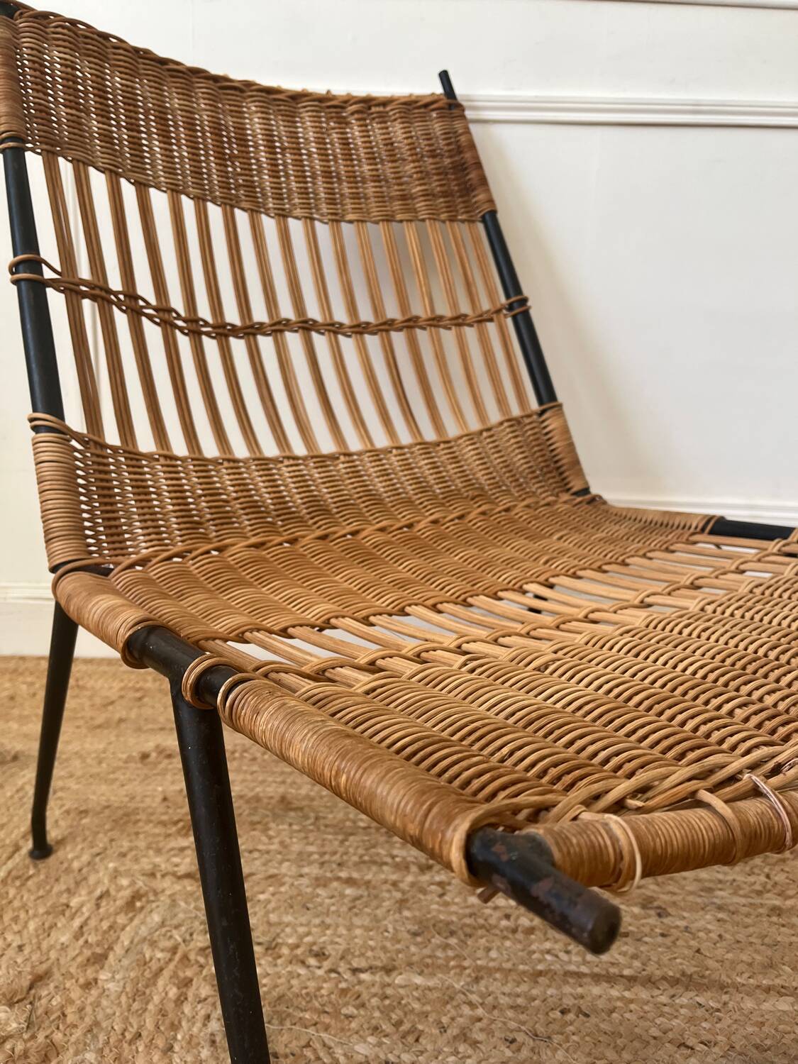 Raoul Guys Airborne rattan and metal armchair