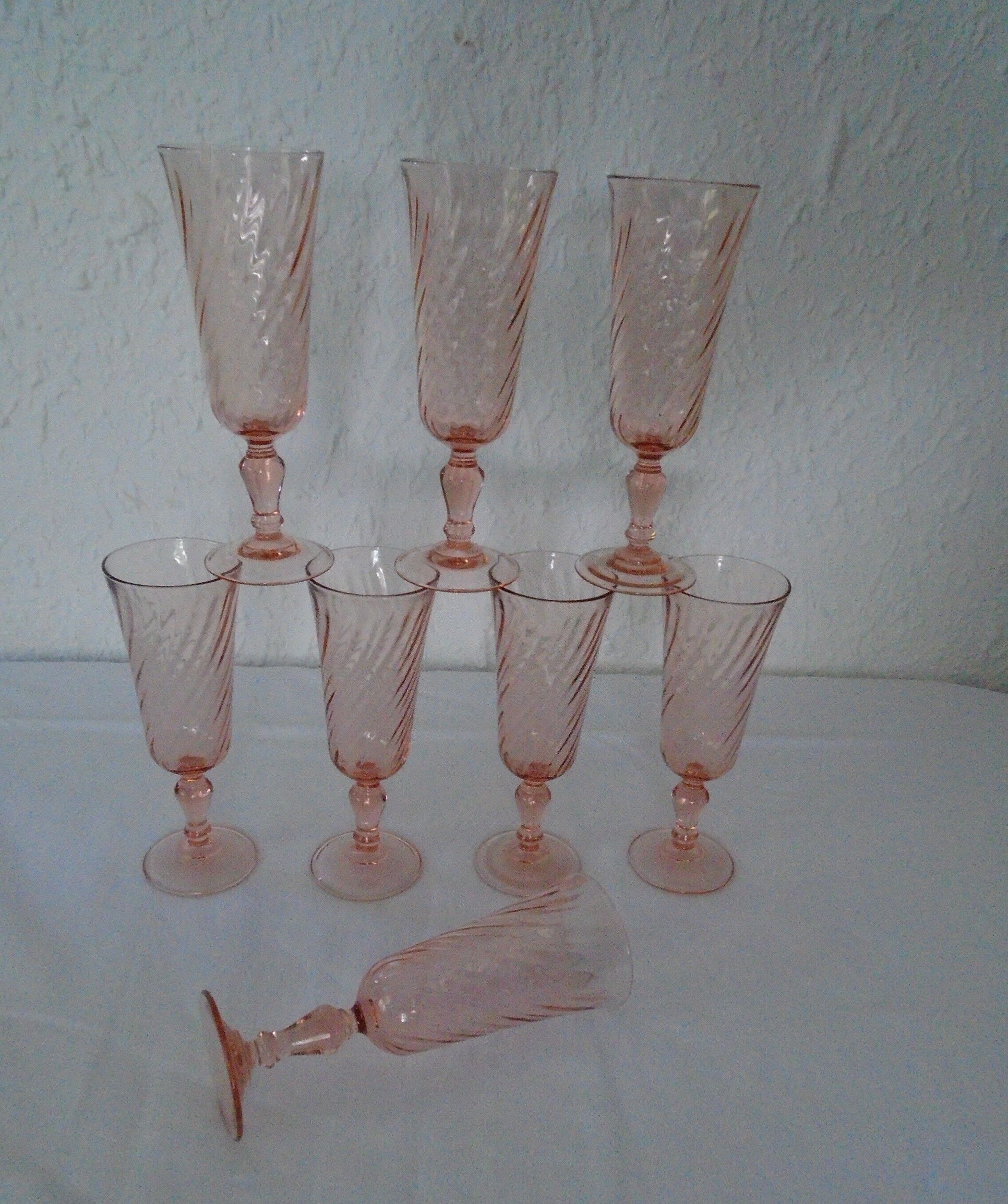 8 glasses Rosaline champagne glass Luminarc France