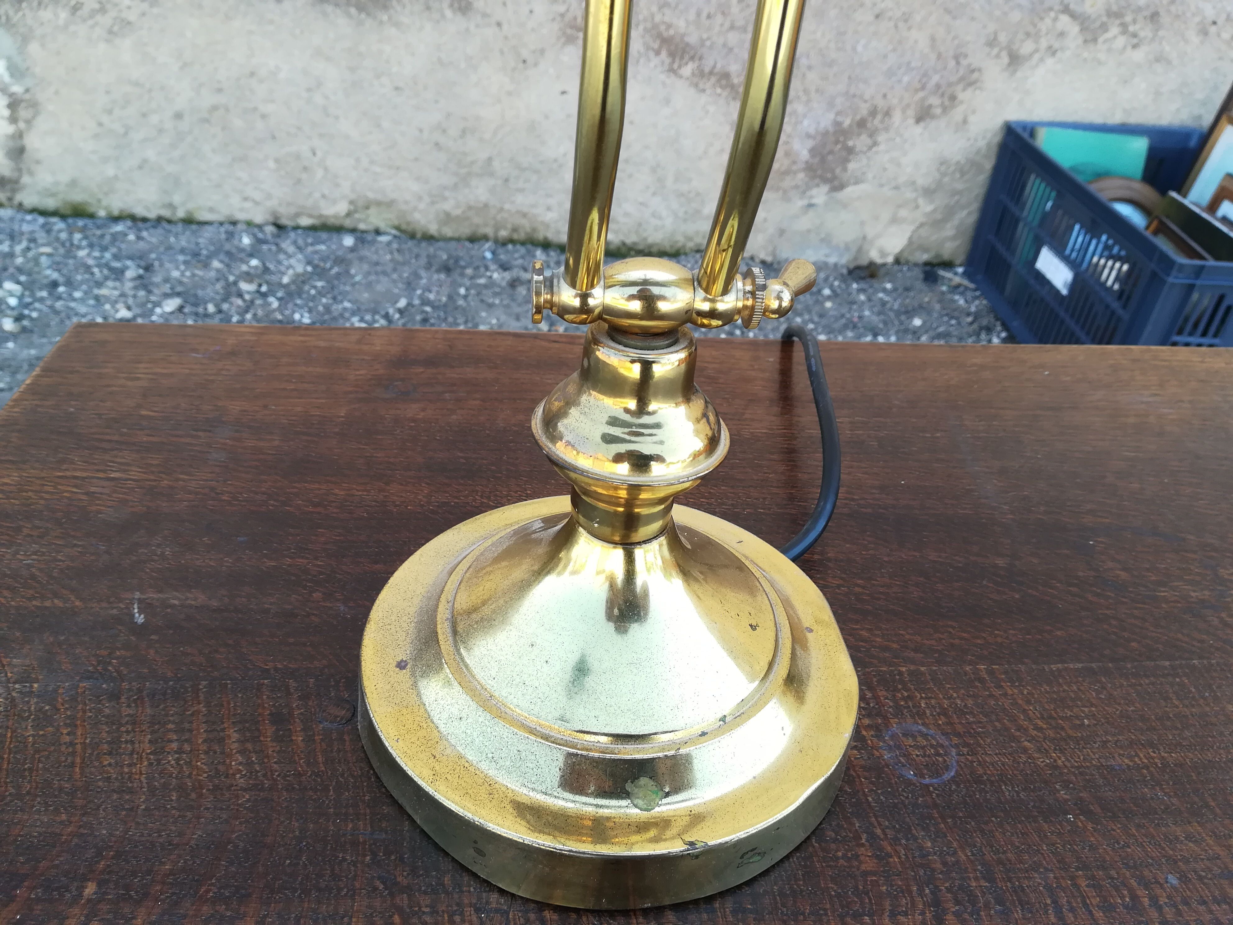 Brass desk lamp