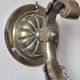 Bronze wall light with opaque glass tulip 1900