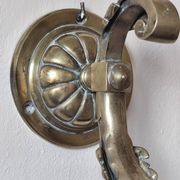 Bronze wall light with opaque glass tulip 1900