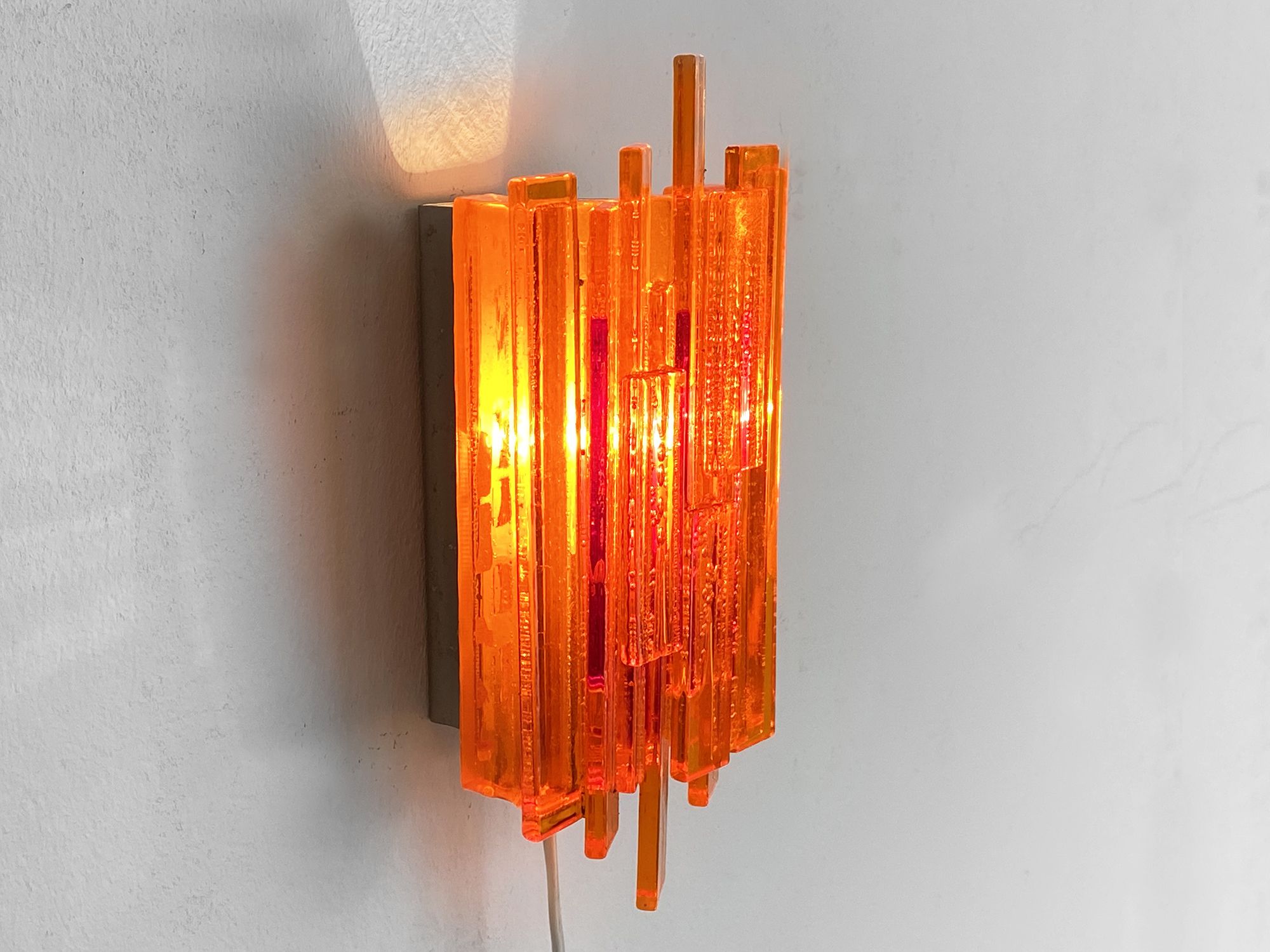 Acrylic wall light/sconce 1001 by Claus Bolby for CEBO industri. Denmark 1970s