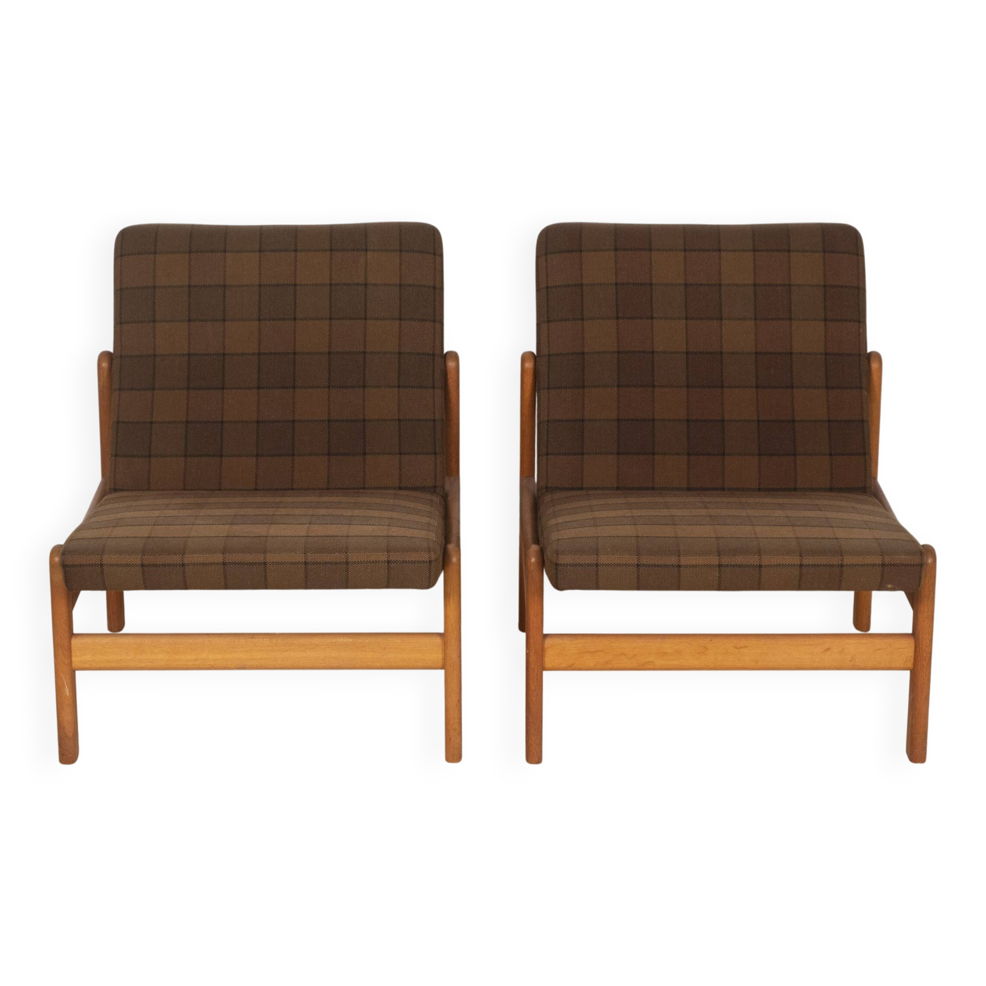 2X Jørgen Bækmark Lounge Chairs Model J84, 1971 Denmark