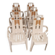 6 plastic chairs