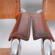 Fauteuil en cuir cognac