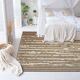 Relief jute rug in white and black 80x150 cm