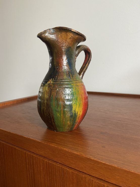 Glazed ceramic pitcher signed Fernand Baudat, 1960s